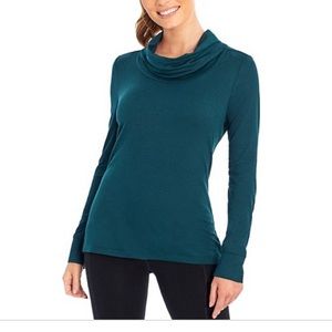 Marika Mackenzie zipper back cowl neck top size XXL